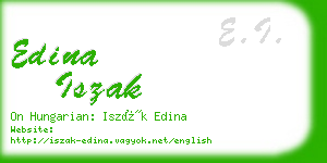 edina iszak business card